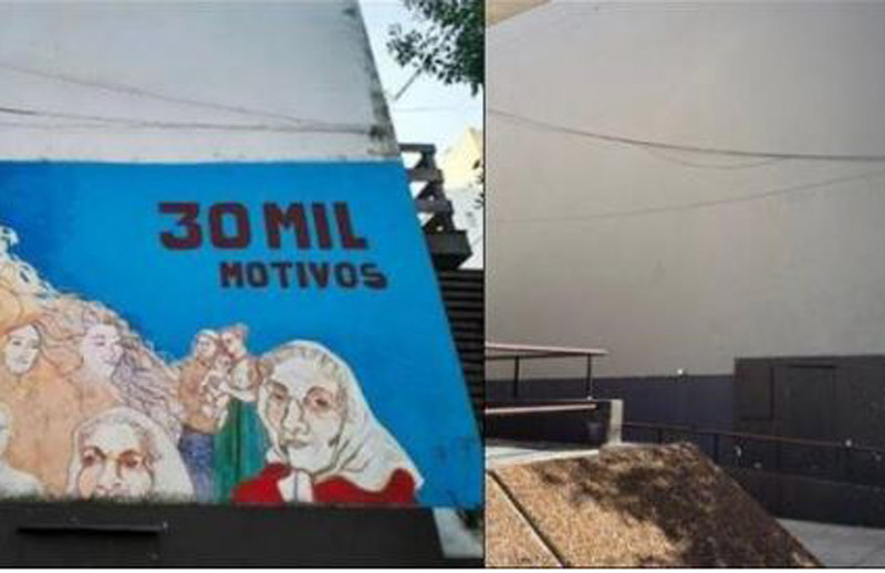 Denuncian vandalismo sobre un mural en homenaje a los desaparecidos