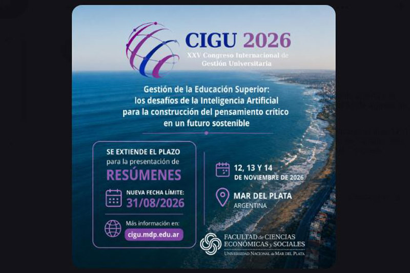 Mar del Plata será sede del XXV Congreso Internacional de Gestión Universitaria